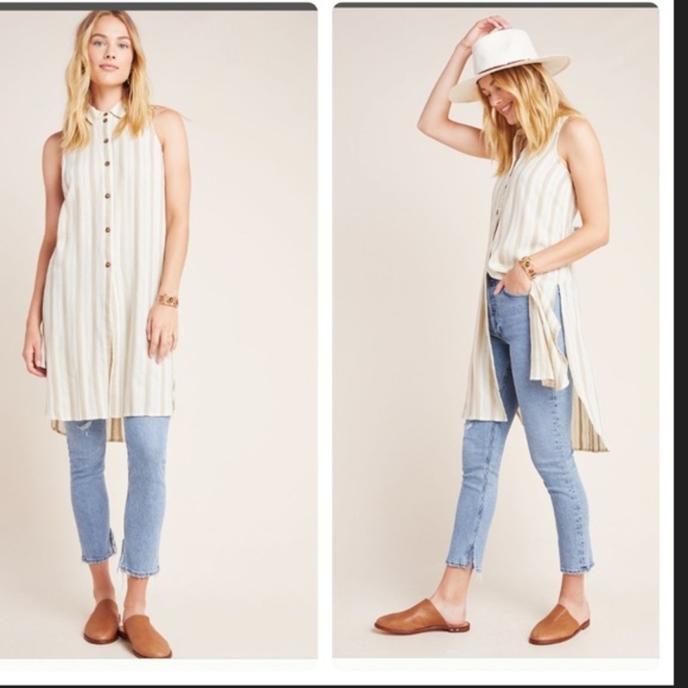 Anthropologie Delphine textured tunic dress